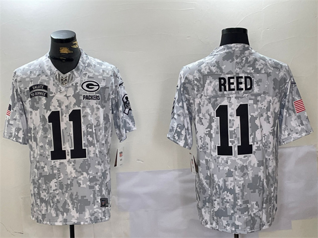 Men's Green Bay Packers #11 Jayden Reed 2024 F.U.S.E Arctic Camo Salute to Service Limited Stitched Football Jersey Men's Green Bay Packers #11 Jayden Reed 2024 F.U.S.E Arctic Camo Salute to Service Limited Stitched Football Jersey